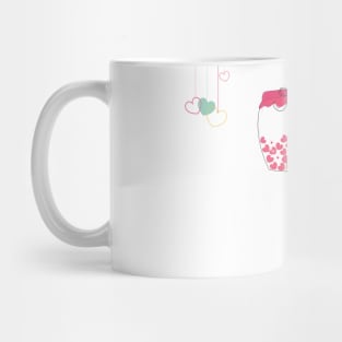 Cute fairy girl heart-filled jar. Mug